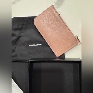 🚫SOLD🚫 Saint Laurent card case pink leather with box